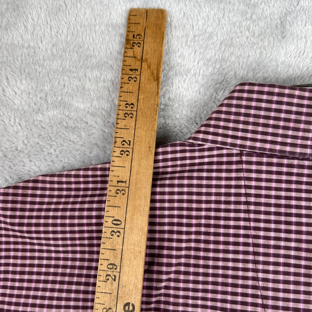 Wrangler George Strait Cowboy Cut Shirt XL Burgundy Check Men Western Button Up - Picture 6 of 7